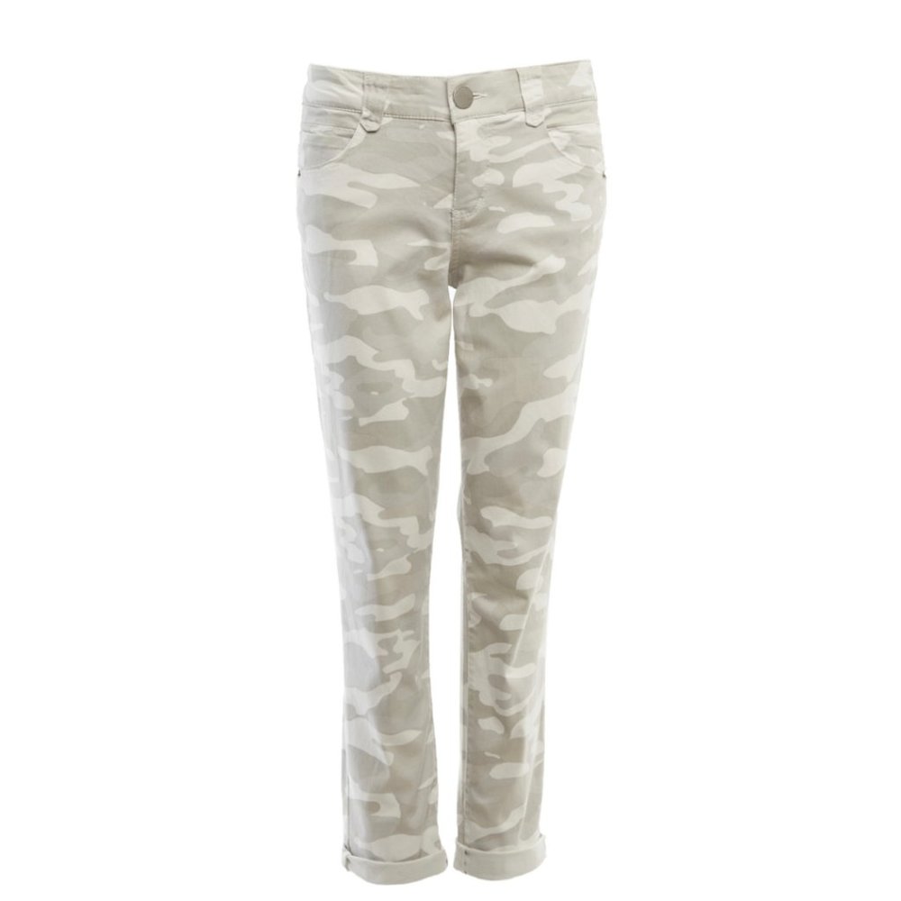 Democracy Light Gray Camouflage Stretch Jeans